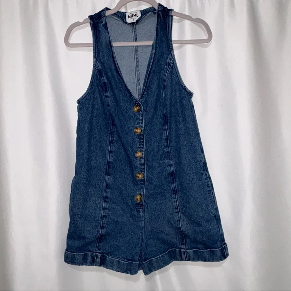 Show Me Your MuMu Blue Denim romper - Picture 3 of 6